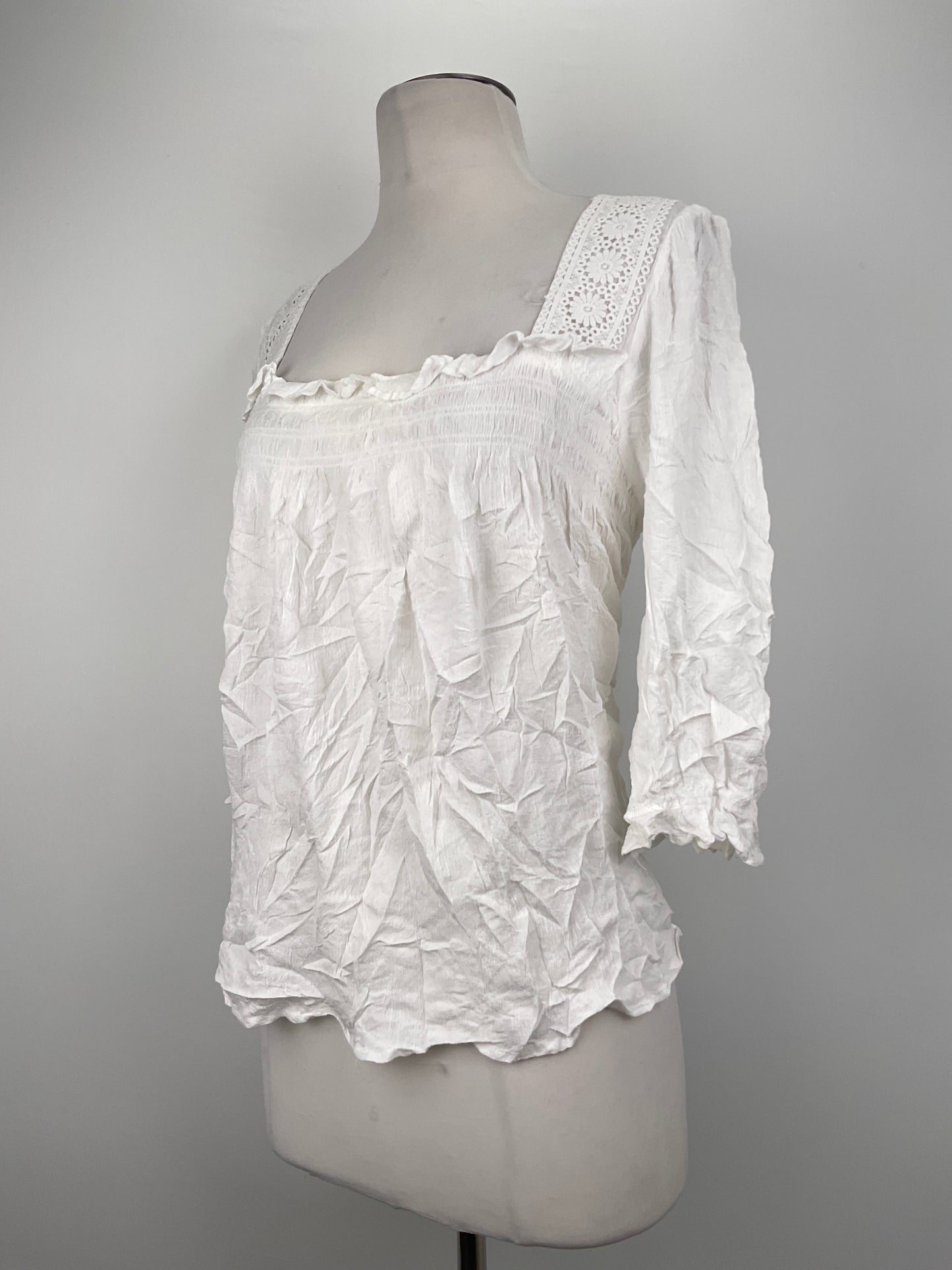 Blusa Blanco Floral Cure