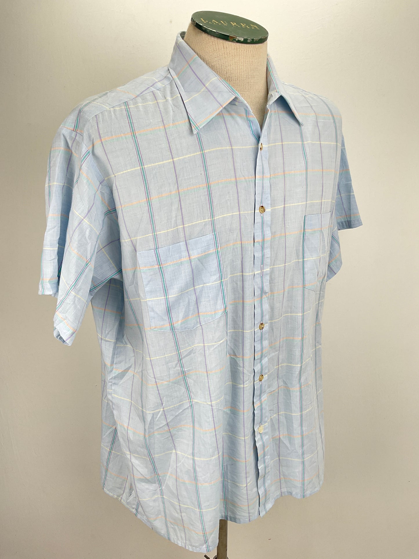 Camisa Azul claro de Cuadro Van Heusen