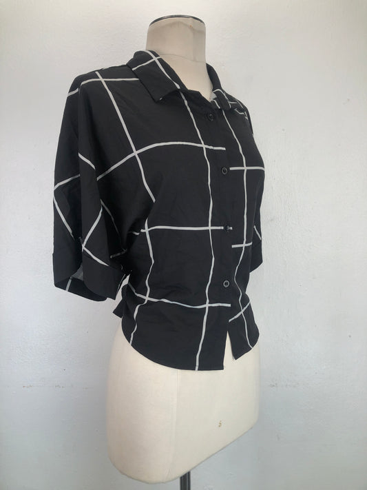 Camisa Negro de Cuadro Fba