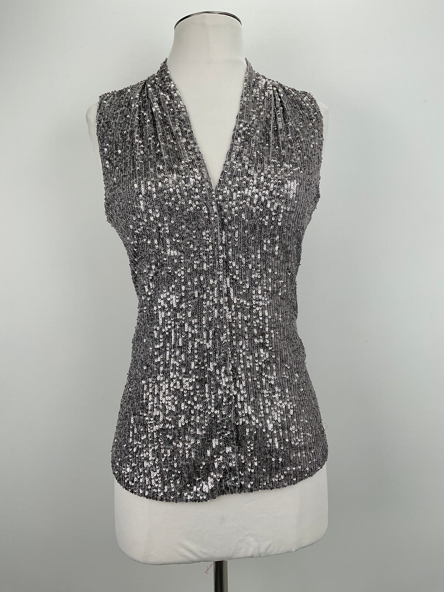 Blusa Plateado de Brillo Calvin Klein