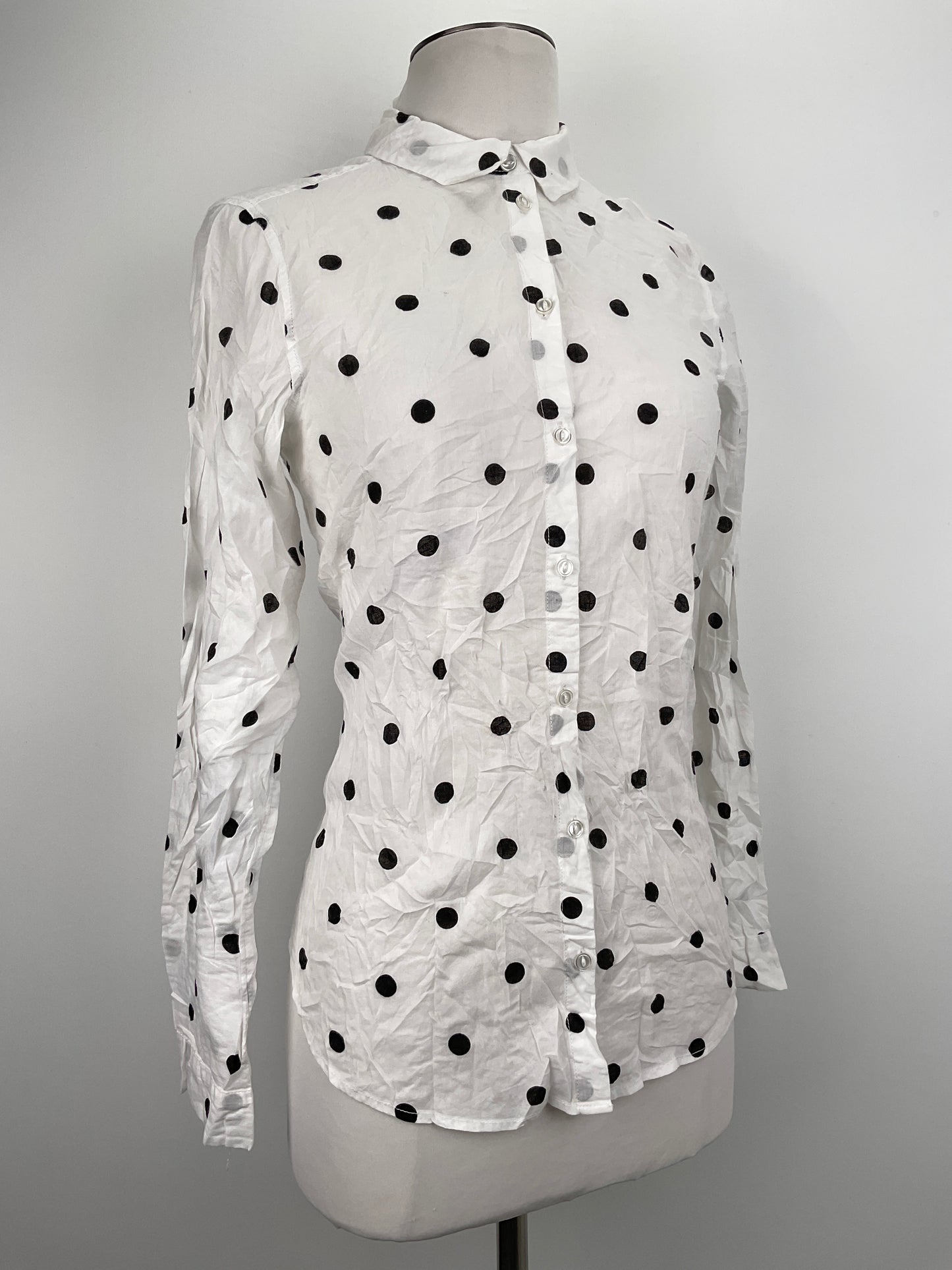 Camisa Blanco de Lunares Variangis