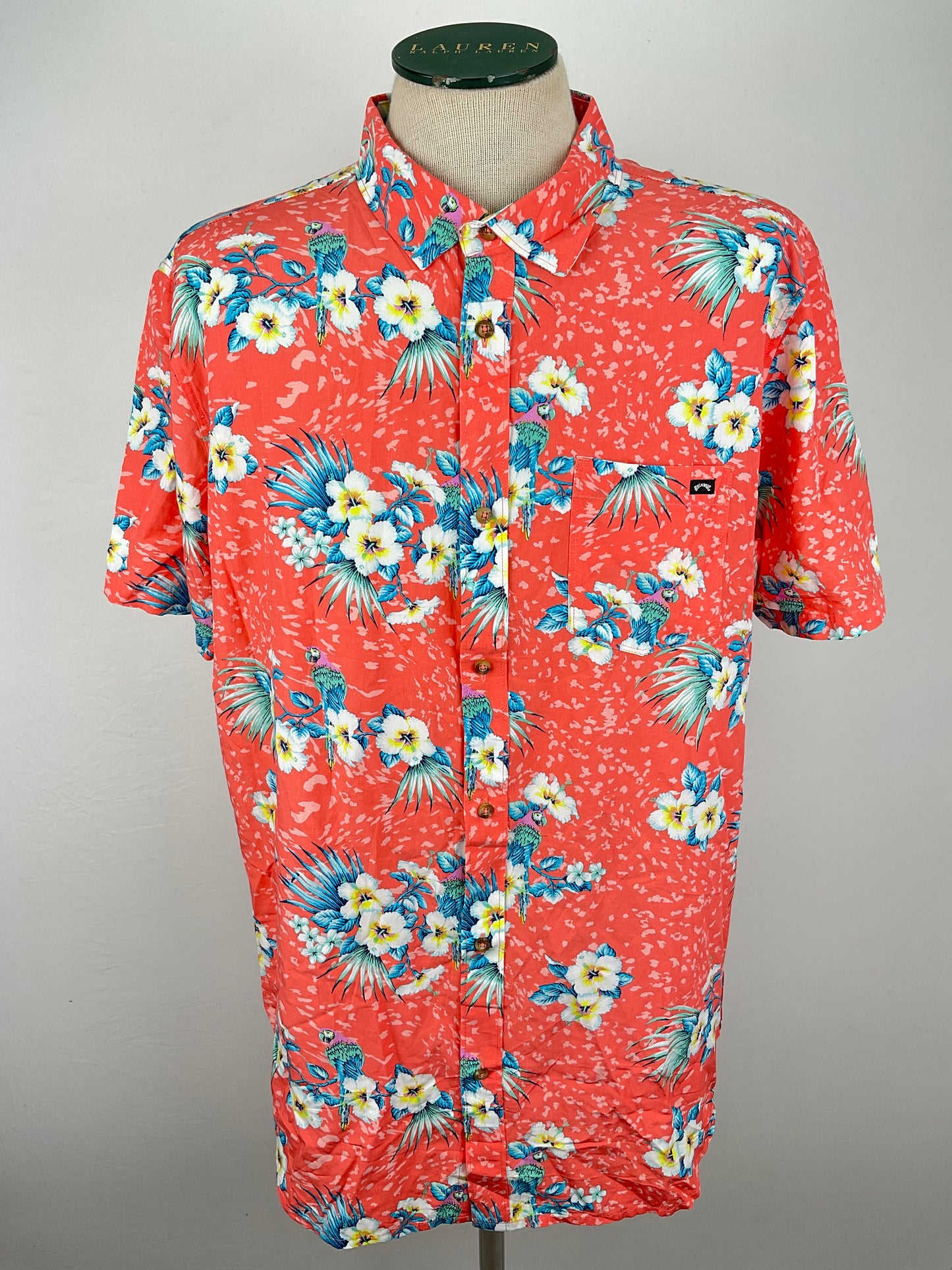 Camisa Naranja Floral Billabonc