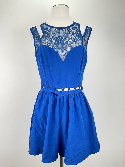 Enterizo Azul  Floral Mustard seed