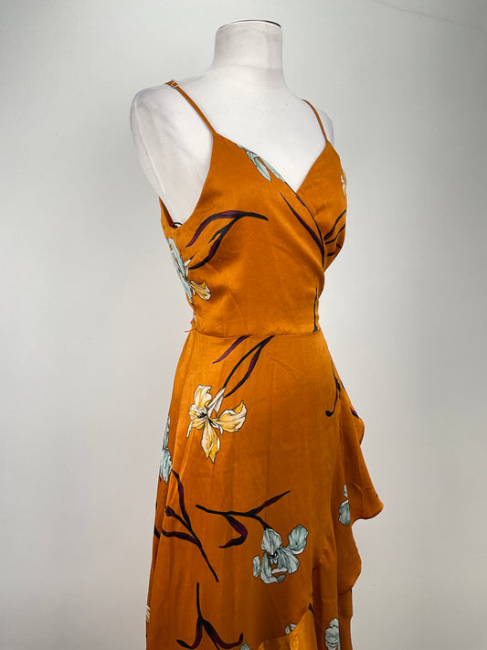 Vestido Mostaza Floral Lumière