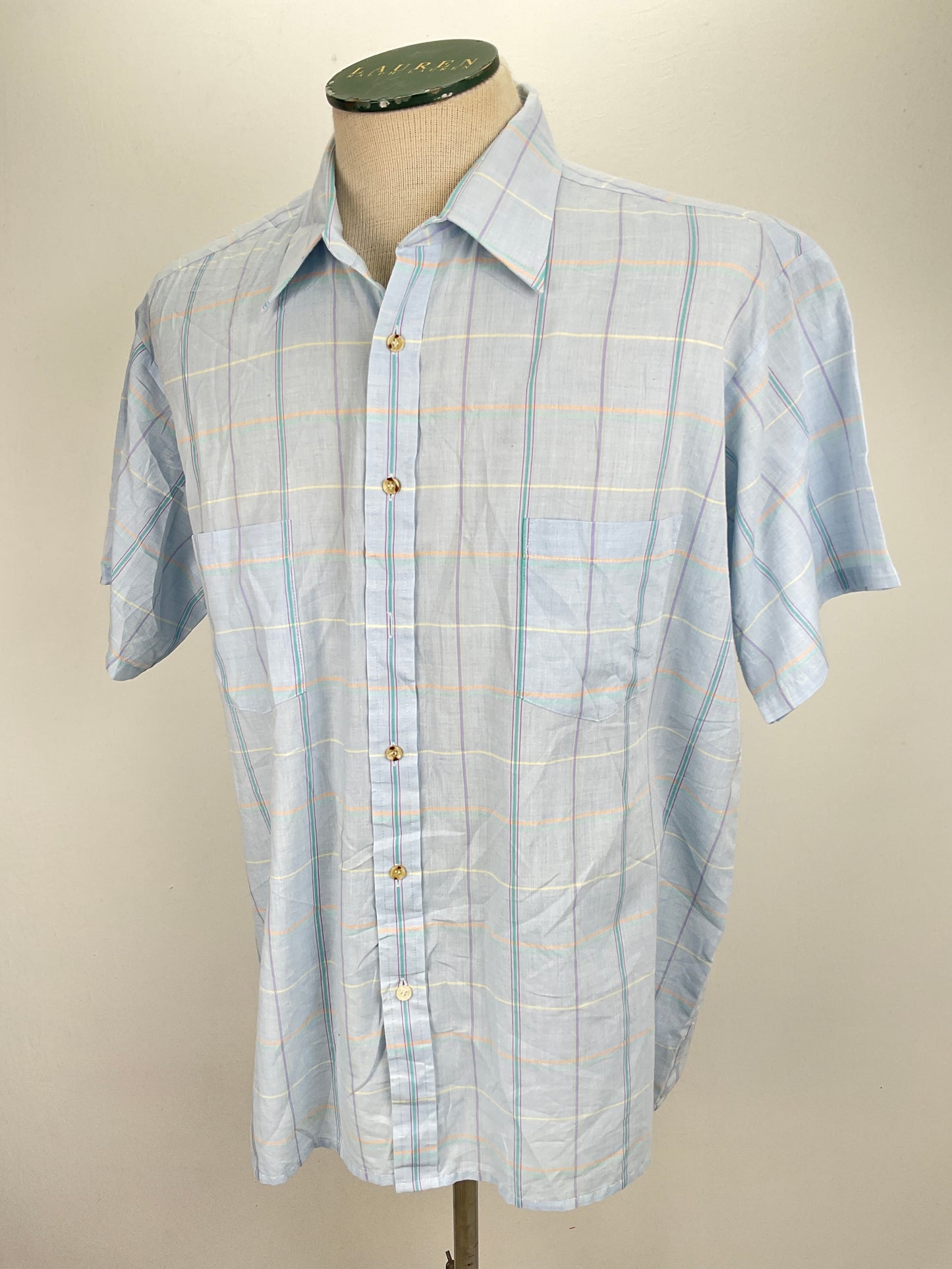 Camisa Azul claro de Cuadro Van Heusen