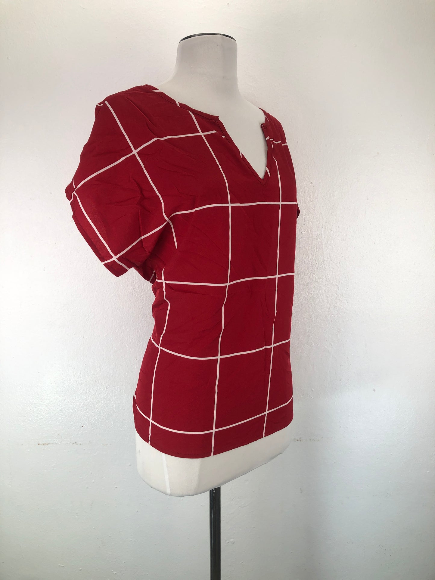 Blusa Rojo de Cuadro Emery  Rose