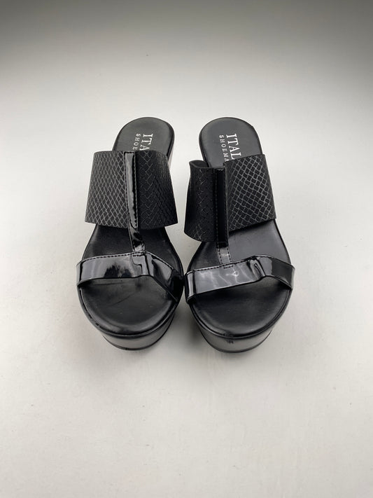 Zapatilla Negro Plataforma Italian