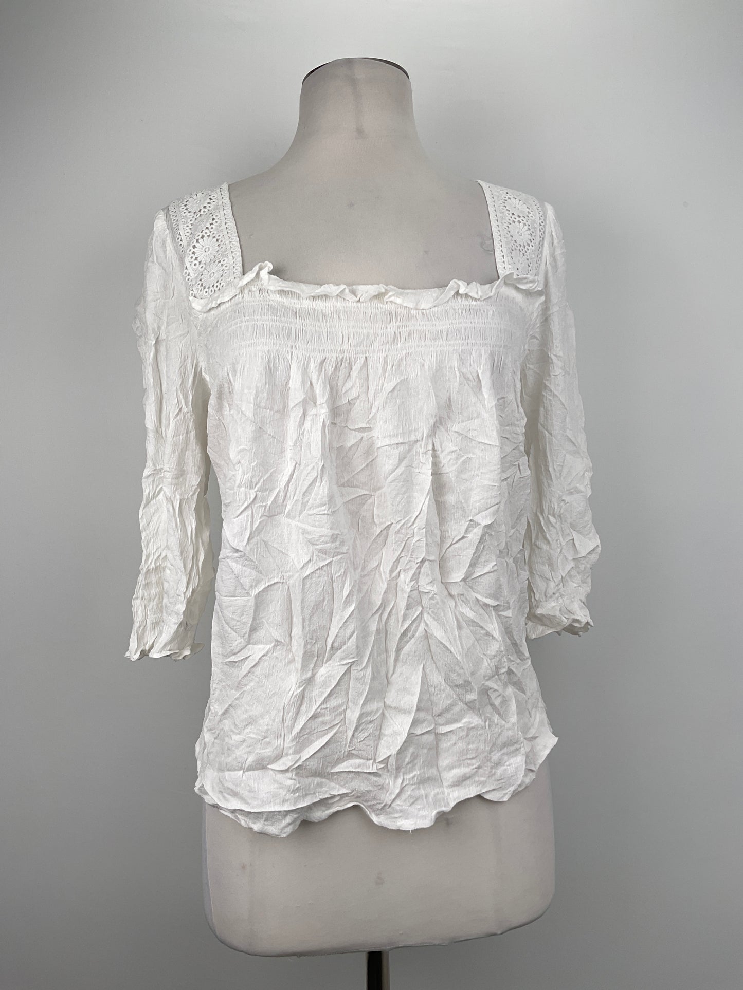 Blusa Blanco Floral Cure