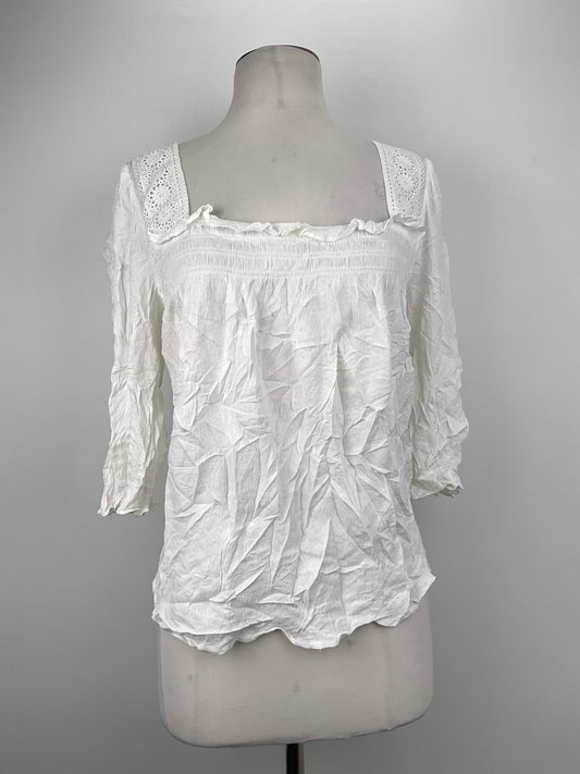 Blusa Blanco Floral Cure