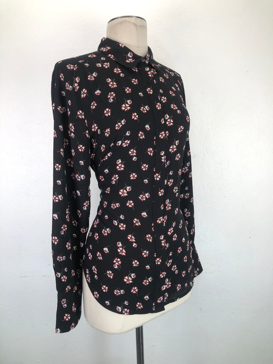 Camisa Negro Floral Loft