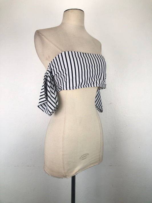 Blusa Blanco De Rayas Variangis