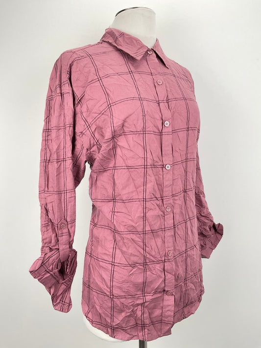 Camisa Nude de Cuadro Nine West