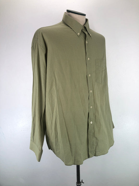 Camisa Verde de Cuadro Wrinkle Free Stain Free
