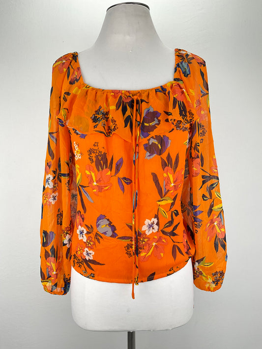 Blusa Naranja Floral Jessica Simpson