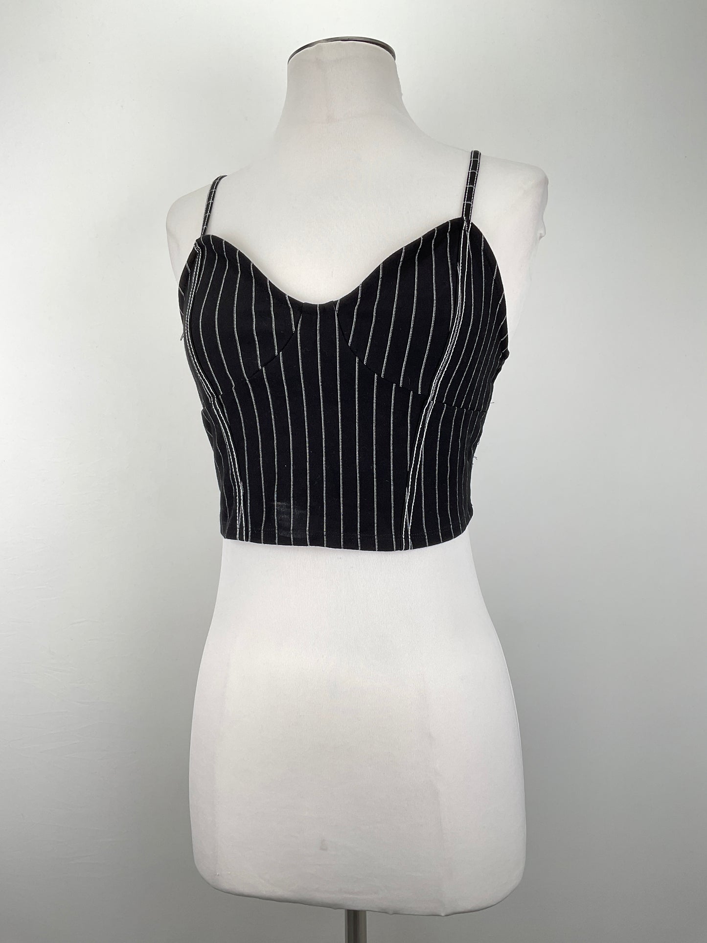 Blusa Negro de Rayas Forever 21