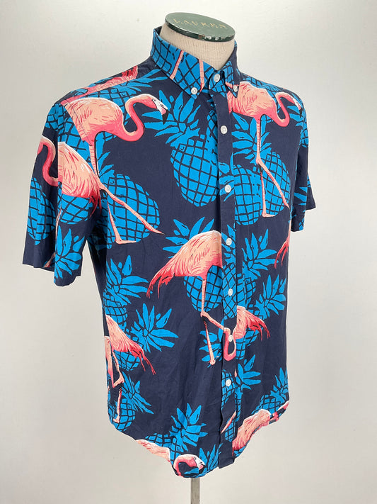Camisa Azul marino Floral Club Room