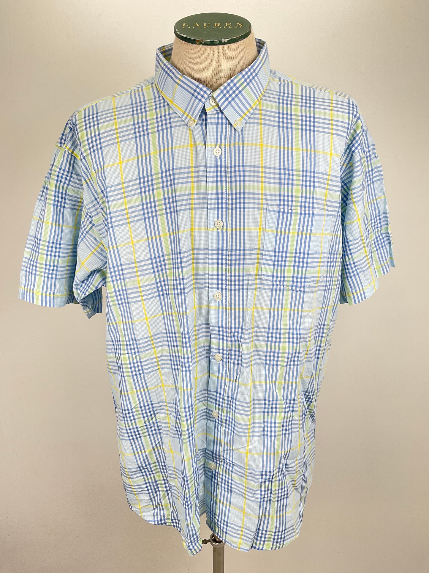 Camisa Azul claro de Cuadro Haggar