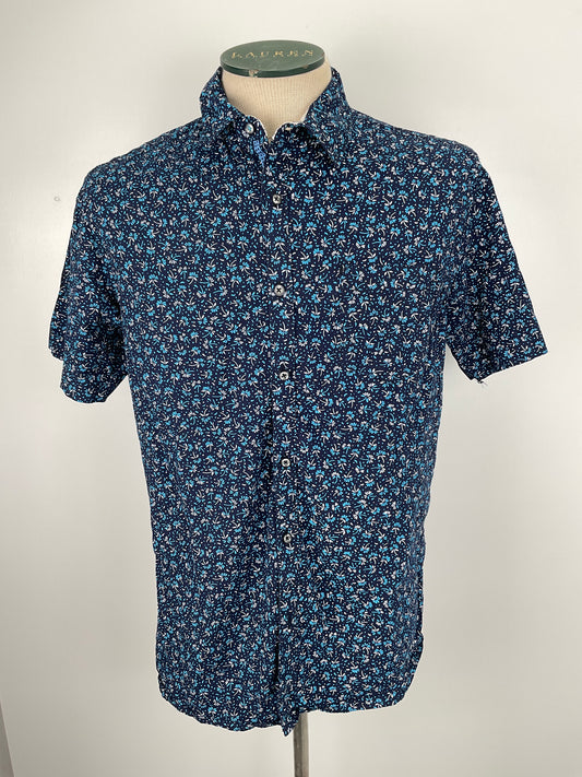 Camisa Azul marino Floral Crafted With Love