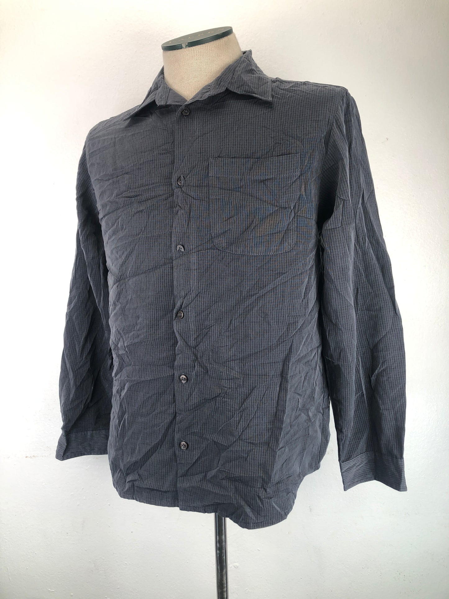 Camisa Gris De Rayas Blues