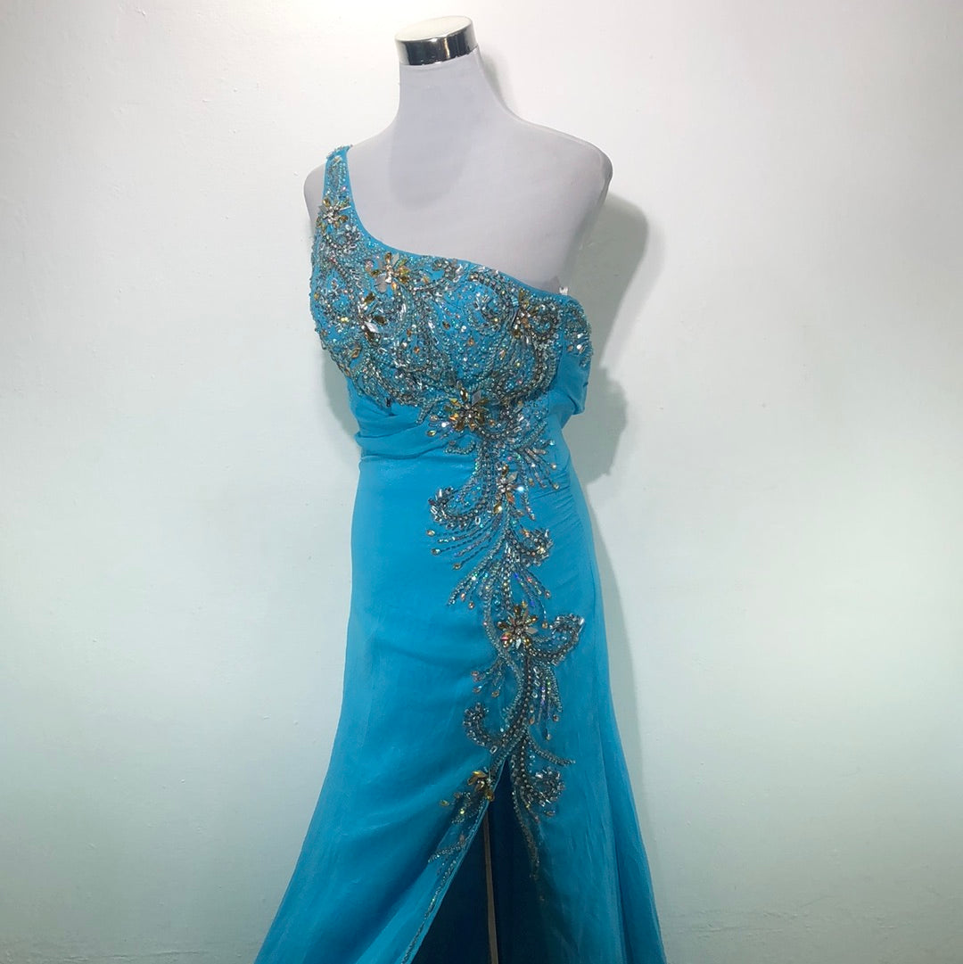 Vestido de Fiesta Azul Riva
