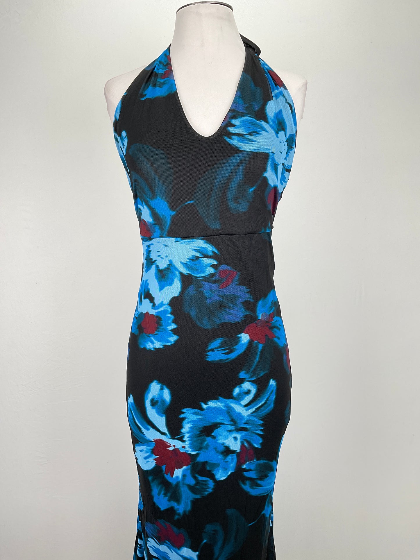 Vestido Negro Floral Shein