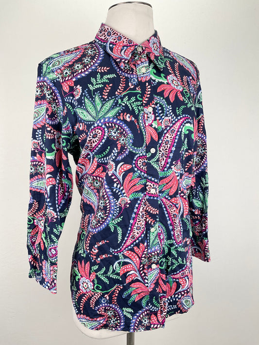 Camisa Azul marino Floral Chaps
