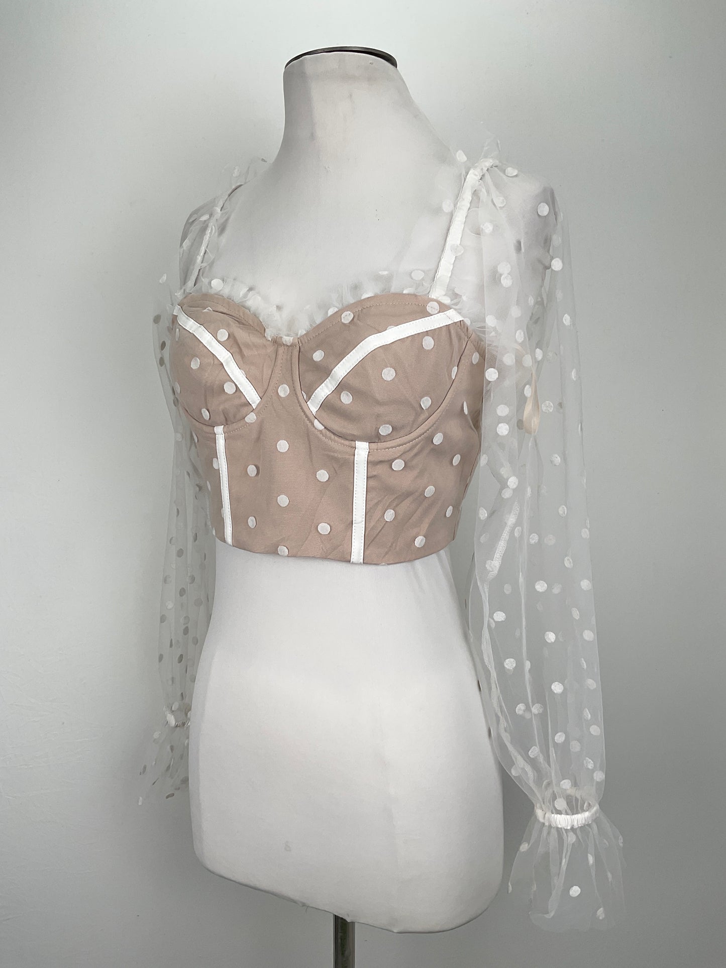 Blusa Crema de Lunares Rnwy