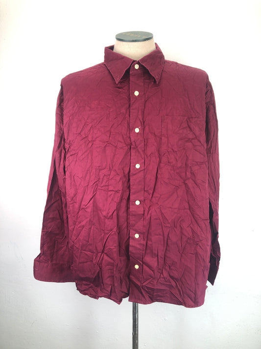 Camisa Rojo Vino Wrinkle Resistant