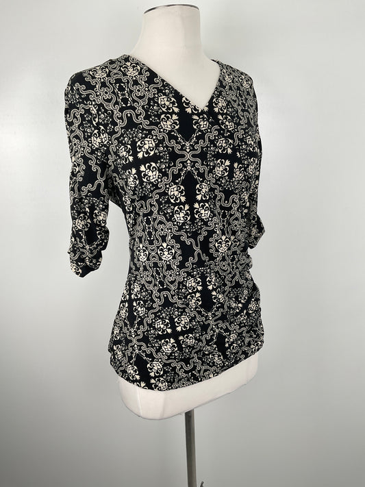 Blusa Negro Floral Style Co