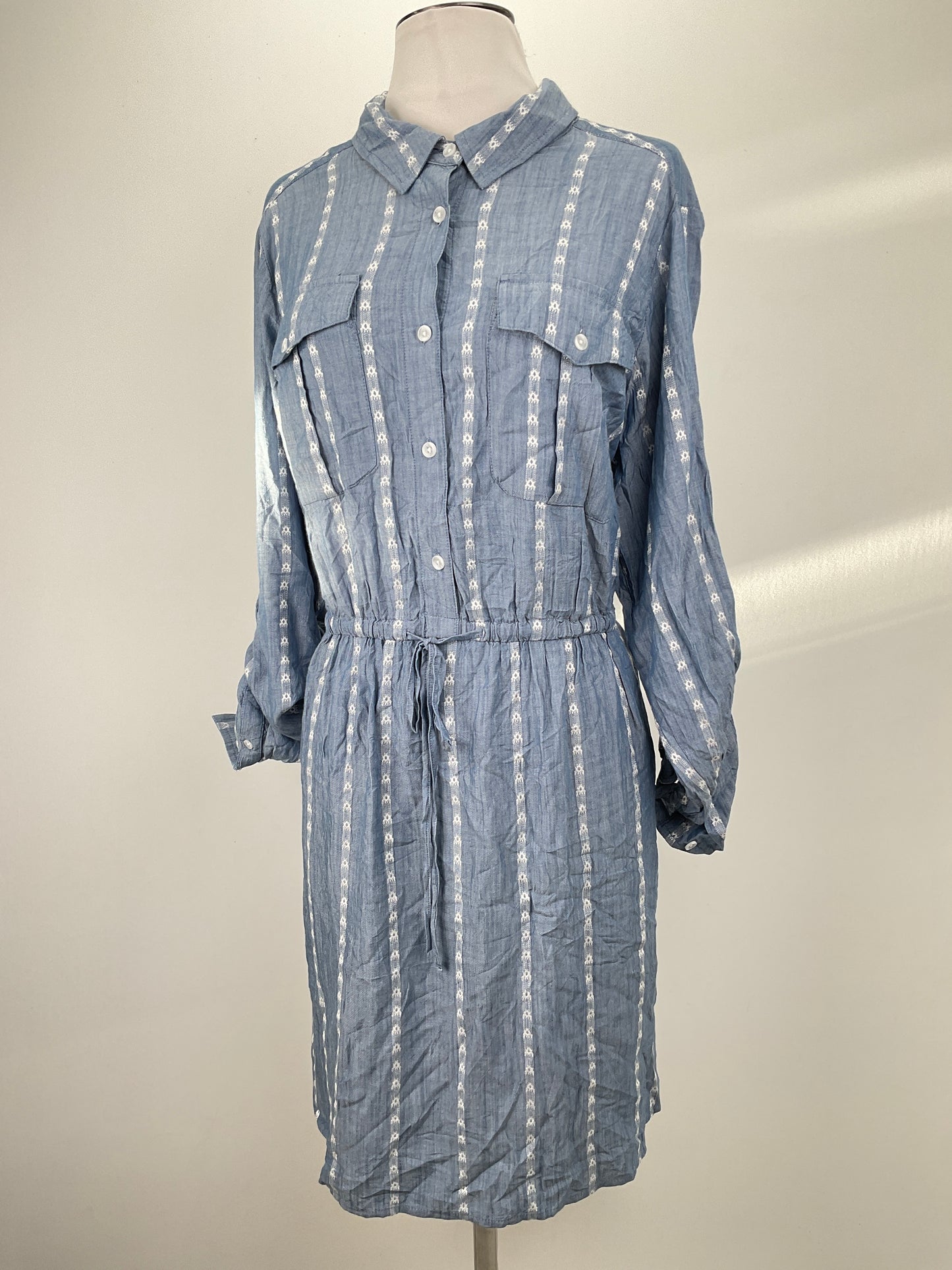 Vestido Gris de Rayas Time and Tru