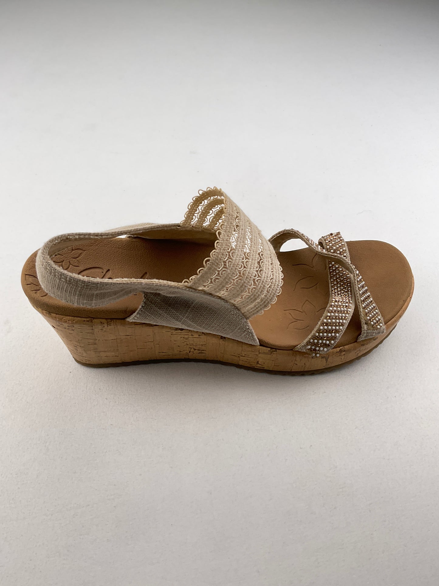 Zapatilla Crema Plataforma  Skechers