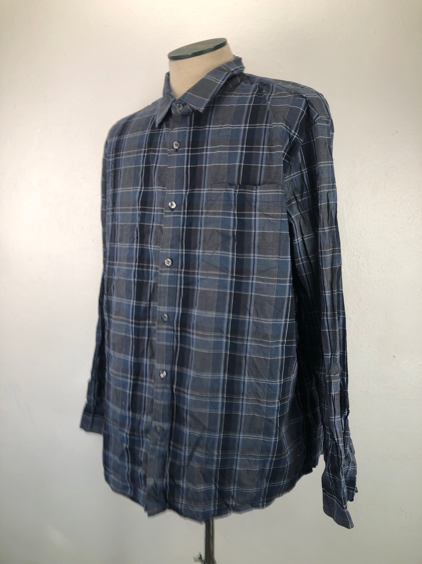 Camisa Gris De Cuadro Apt.9