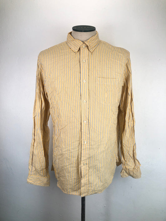 Camisa Amarillo de Rayas Lands' End Canvas