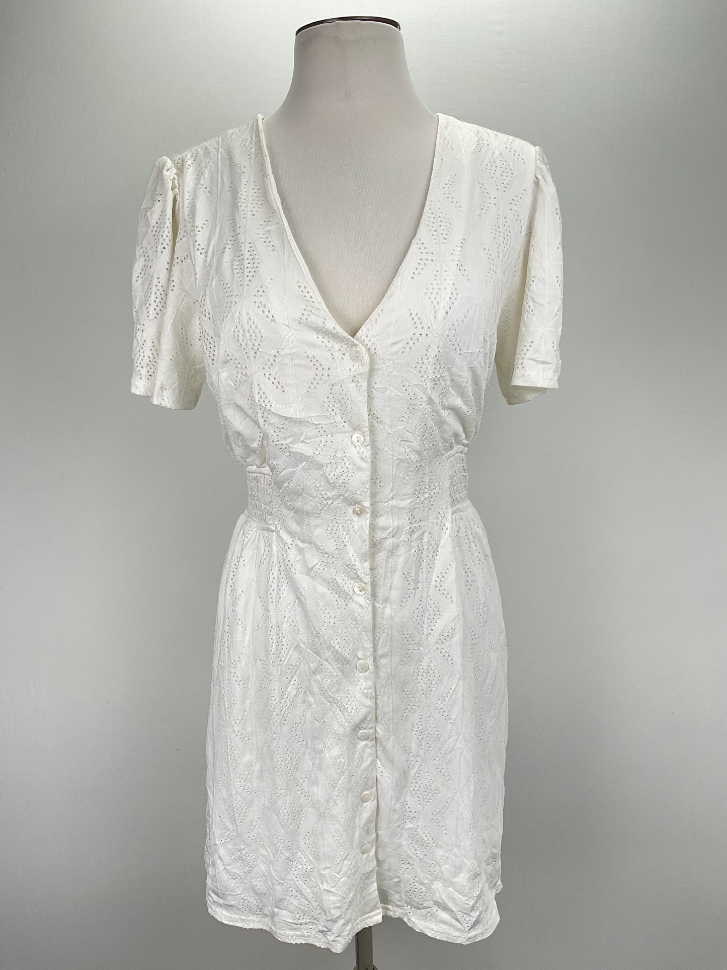 Vestido Blanco Floral Promesa