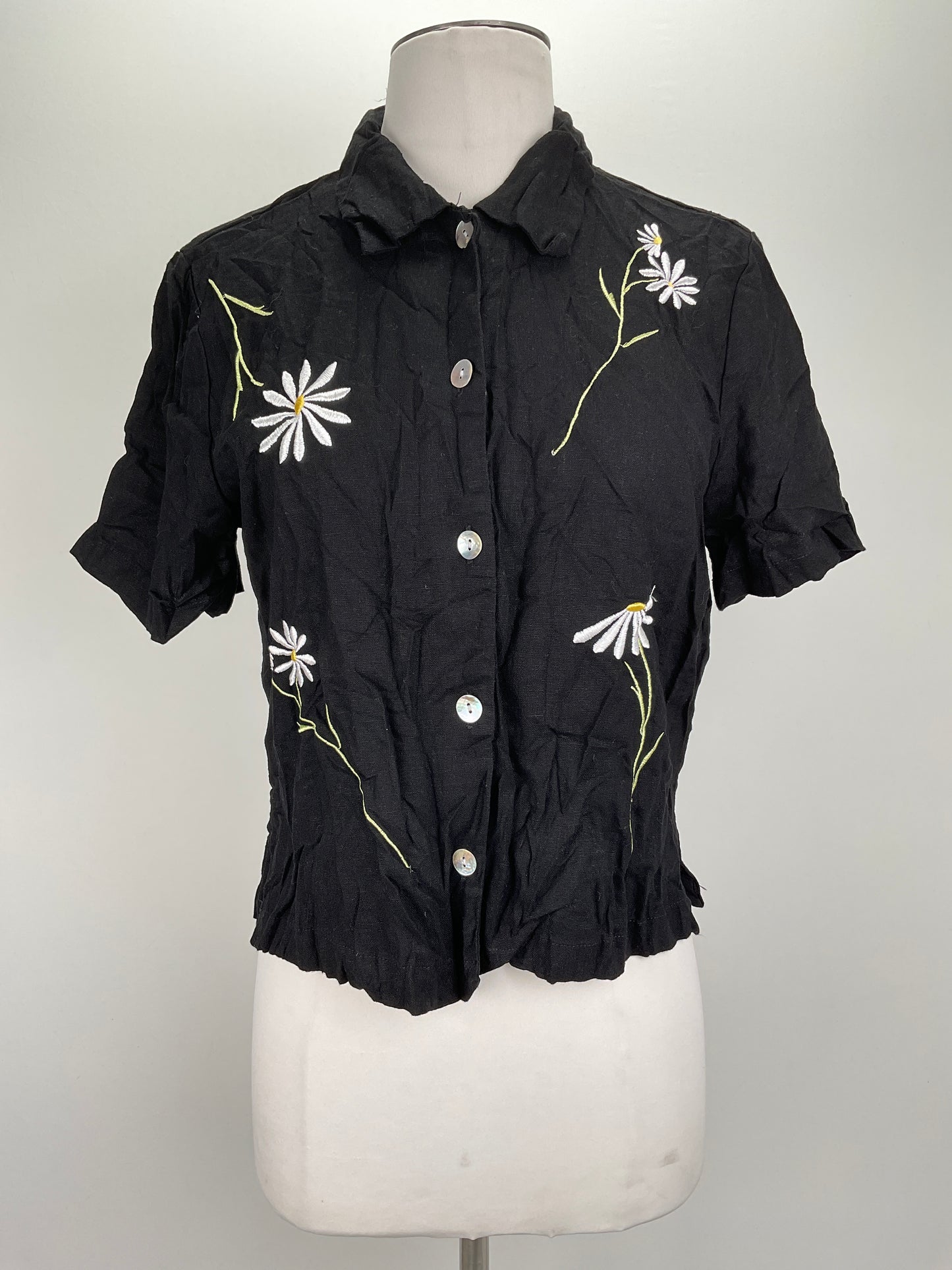 Camisa Negro  Floral Premier