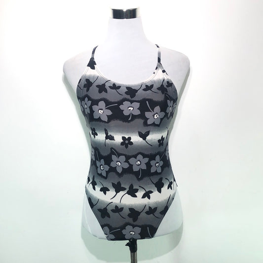 Traje de Baño Negro de Flores