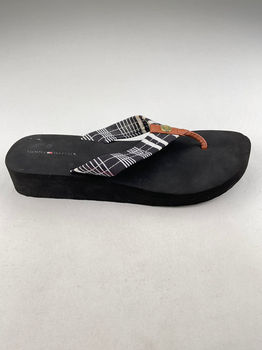 Sandalia Negro Plataforma Tommy Hilfiger
