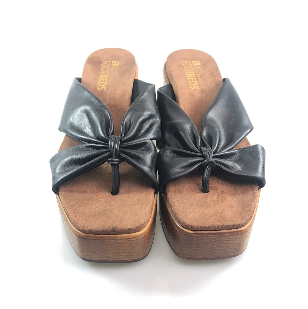 Zapatilla Negro de Tacon Foot Beds