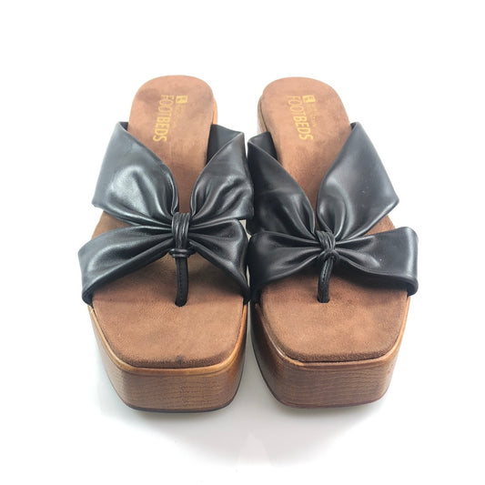 Zapatilla Negro de Tacon Foot Beds