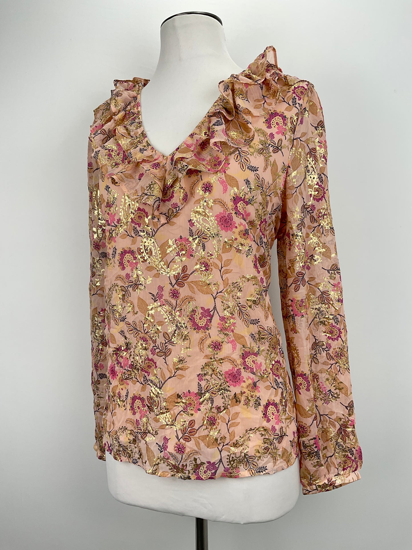 Blusa Naranja  Floral Loft