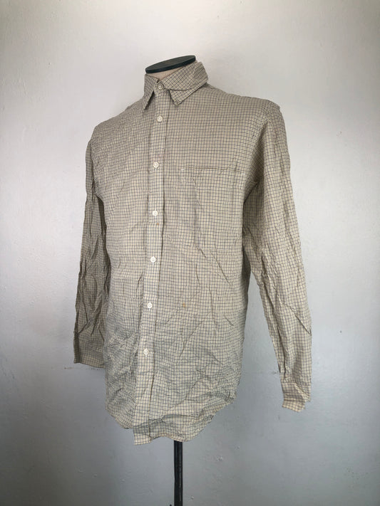Camisa Crema De cuadro Hony Kony Grand