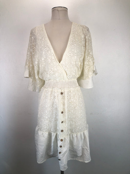 Vestido Beige Floral Variangis