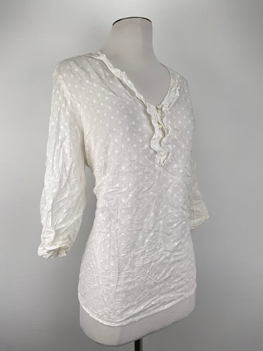 Blusa Blanco de Lunares  Talbots