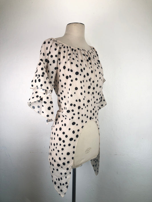 Blusa Crema De Lunares Variangis