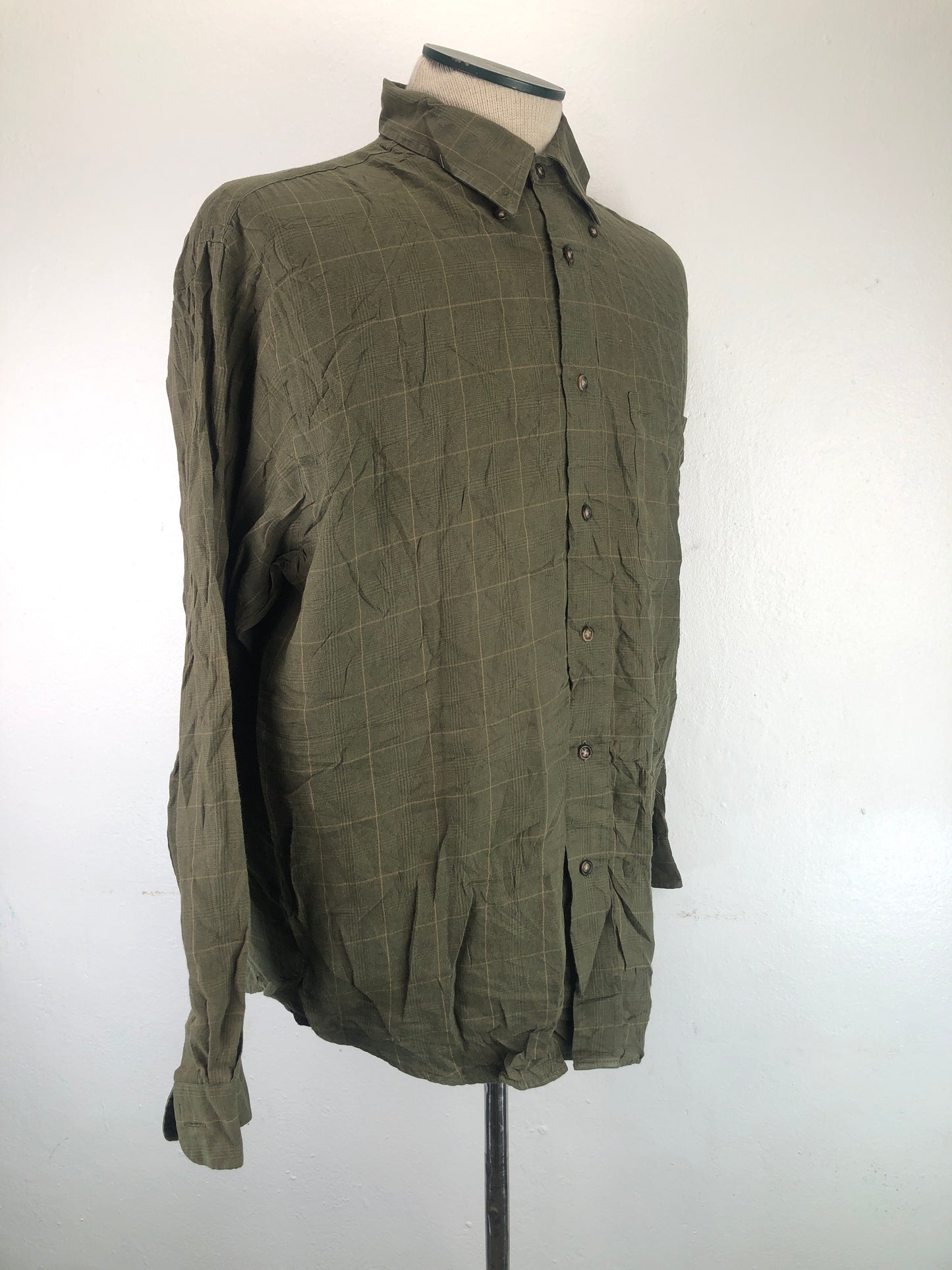 Camisa Verde De cuadro Arrow