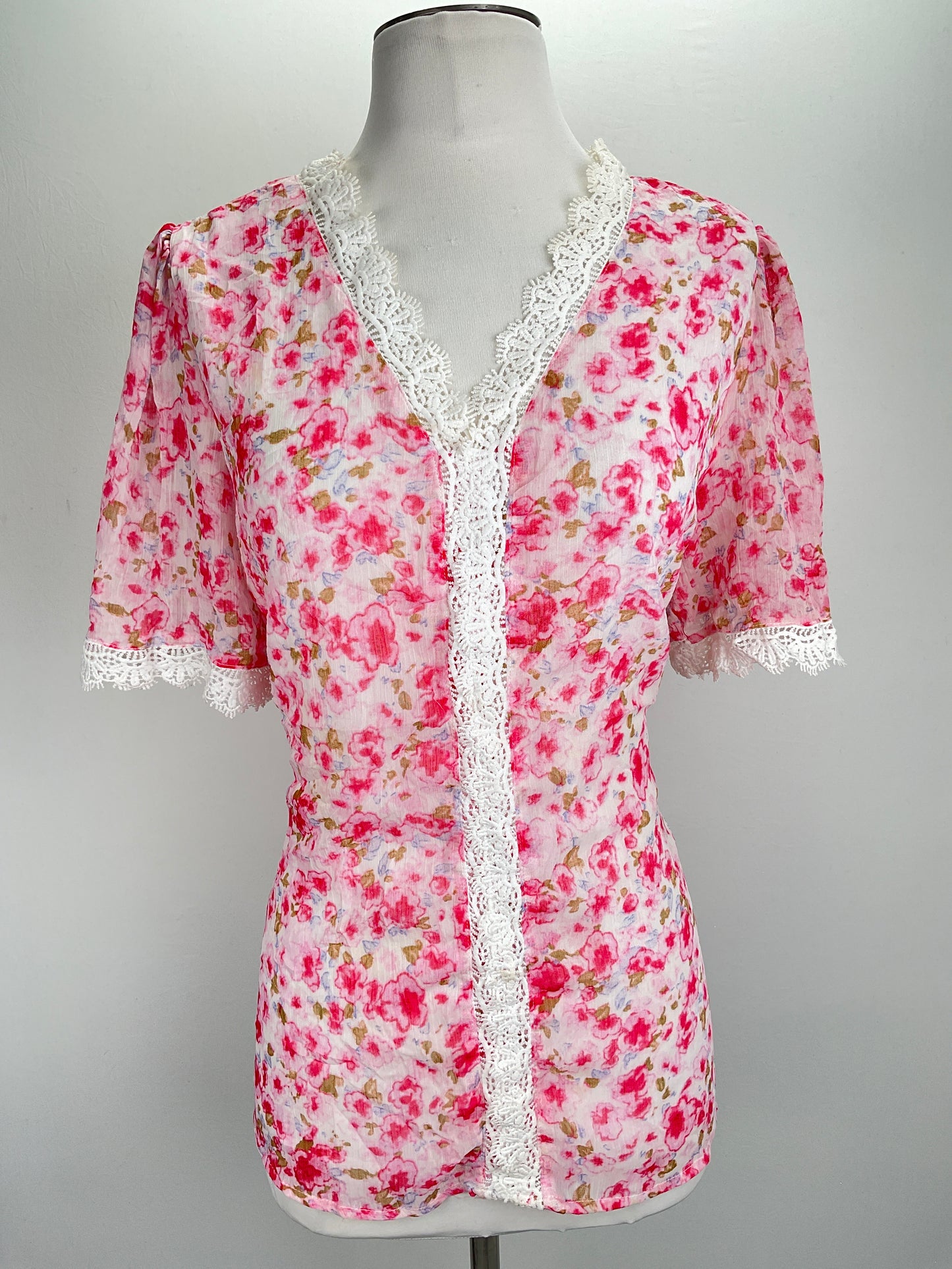 Blusa Rosado Floral Variangis