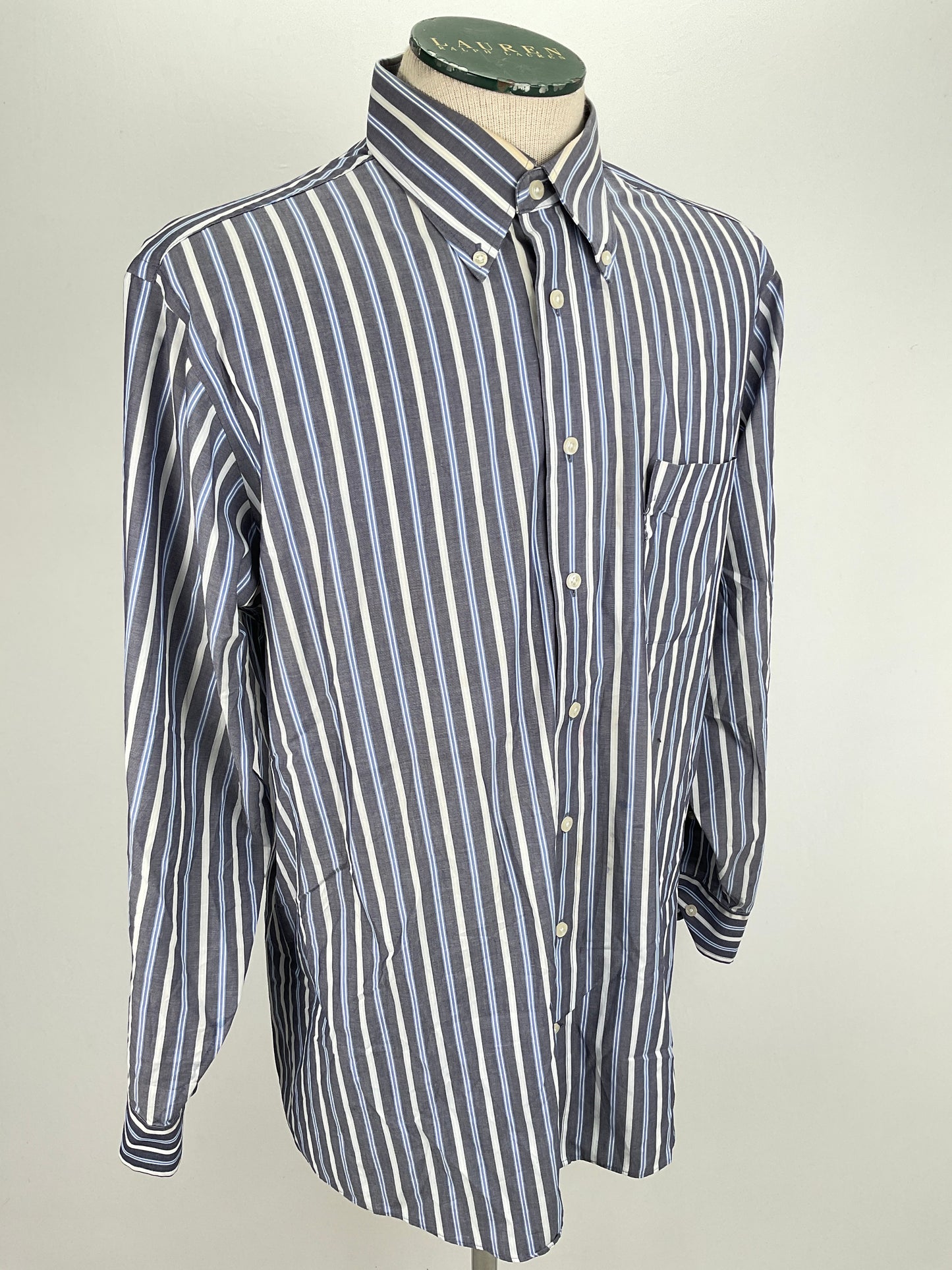 Camisa Gris de Rayas Stafford