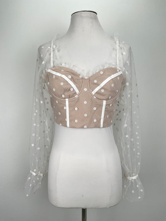 Blusa Crema de Lunares Rnwy