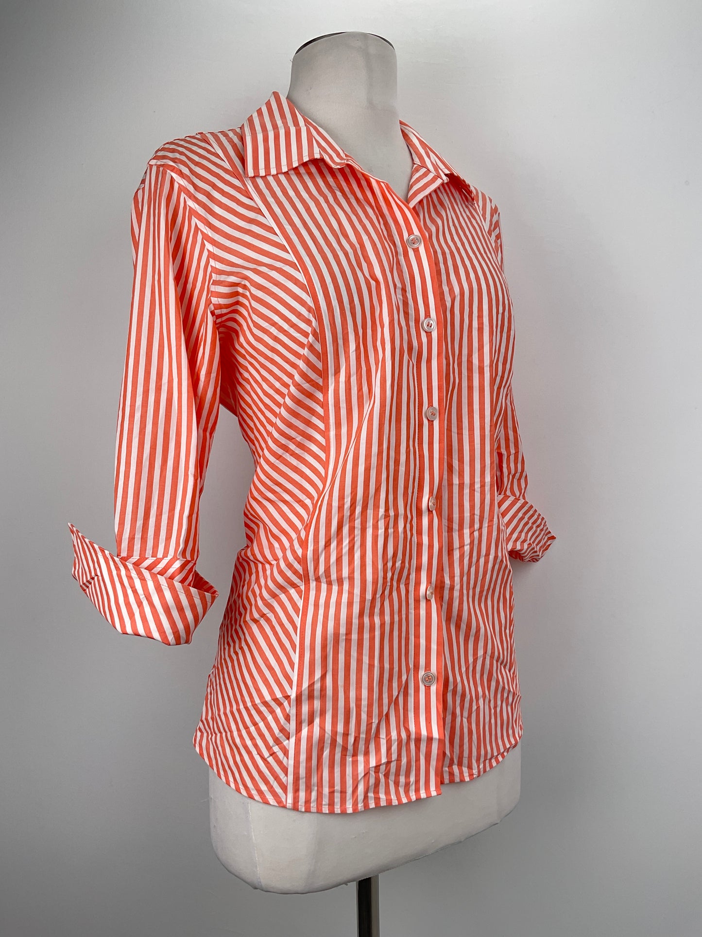 Camisa Naranja de Rayas Liz Claiborne