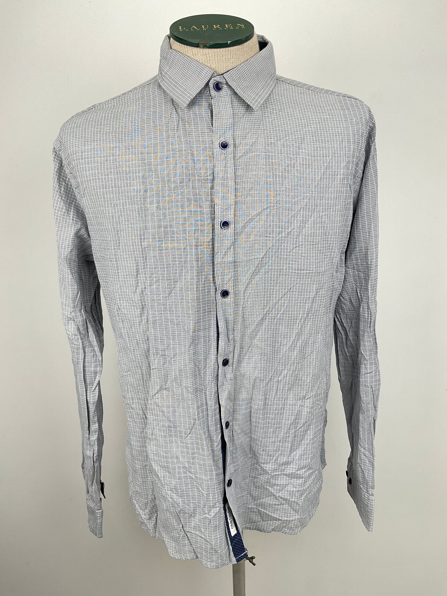 Camisa Gris de Cuadro Craft Flow